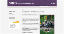 Desktop Screenshot of coursecatalog.naropa.edu