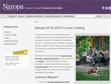 Tablet Screenshot of coursecatalog.naropa.edu